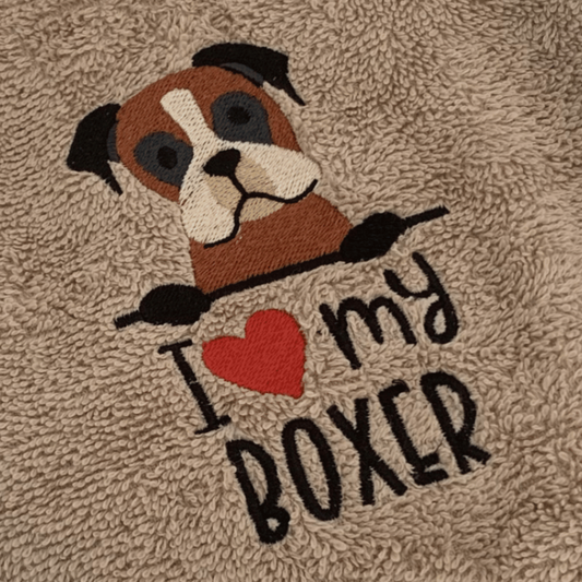 Boxer Dog Embroidered Personalised Hoodie