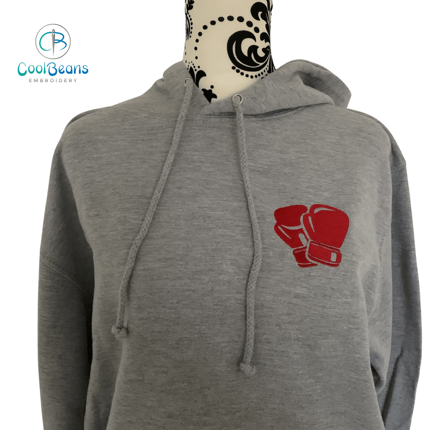 Boxing Gloves Embroidered Personalised Hoodie