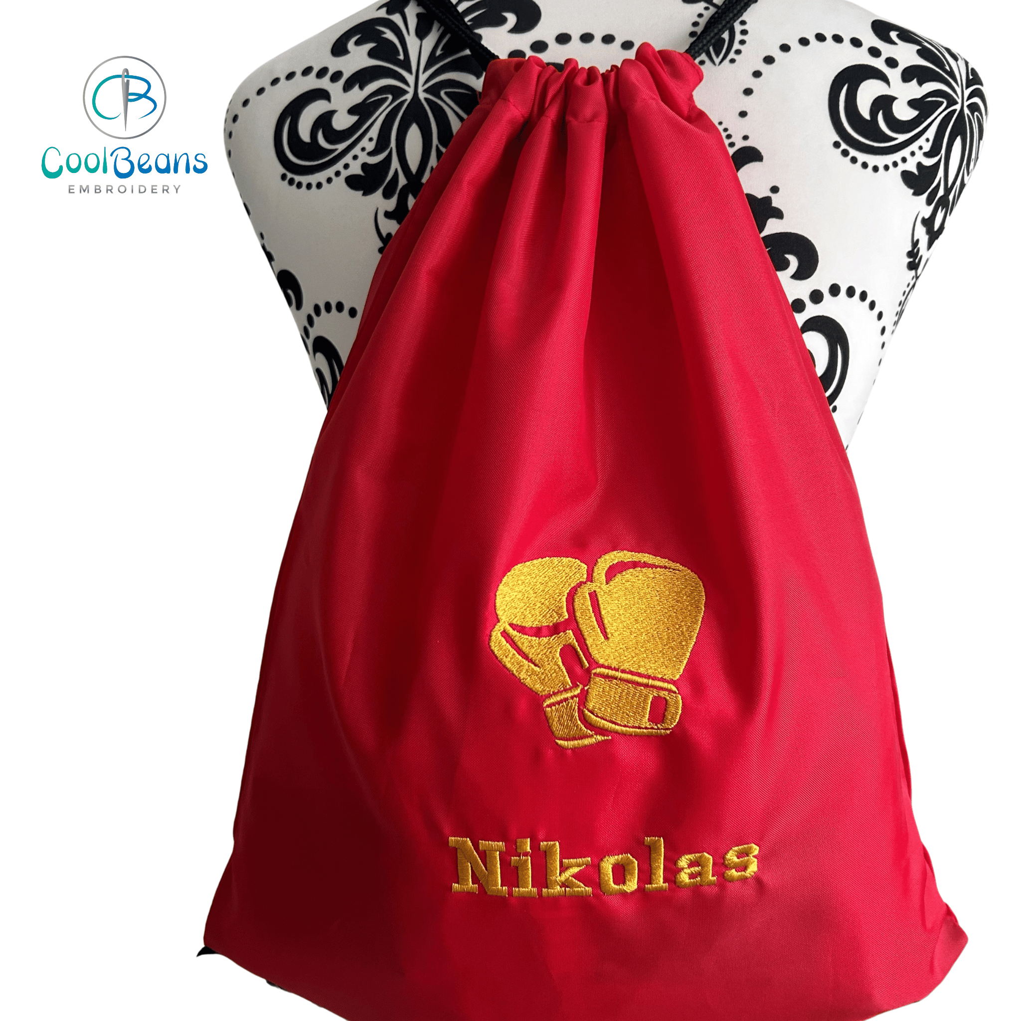 Boxing Gloves Drawstring Gym Bag Personalised – Cool Beans