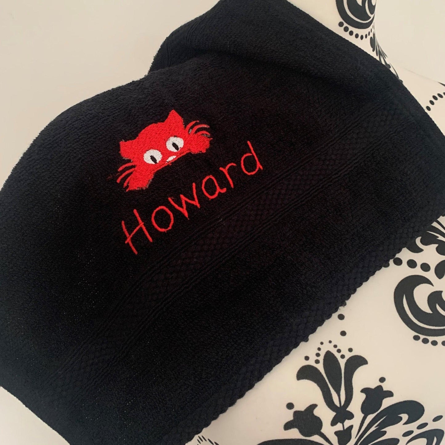 Cat Towels - Personalised - Cool Beans Embroidery & Personalisation