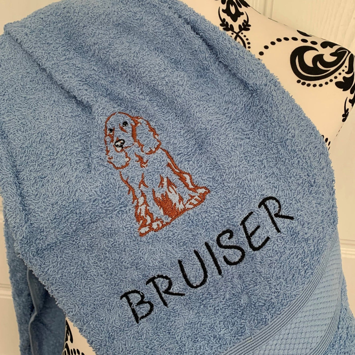 Dog Towels - Cocker Spaniel - Personalised - Cool Beans Embroidery & Personalisation