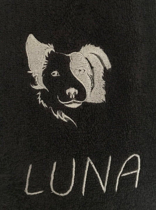 Pet Fleece Blanket - Border Collie - Personalised - Cool Beans Embroidery & Personalisation