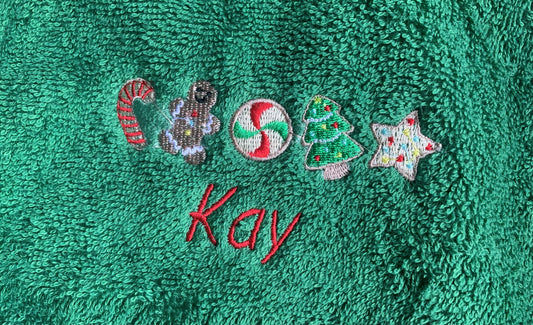 Christmas Cookies Towels - Personalised - Cool Beans Embroidery & Personalisation