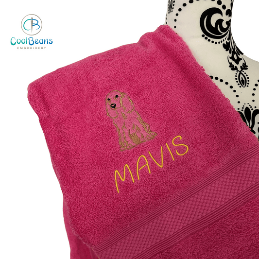 Dog Towels - Cocker Spaniel - Personalised