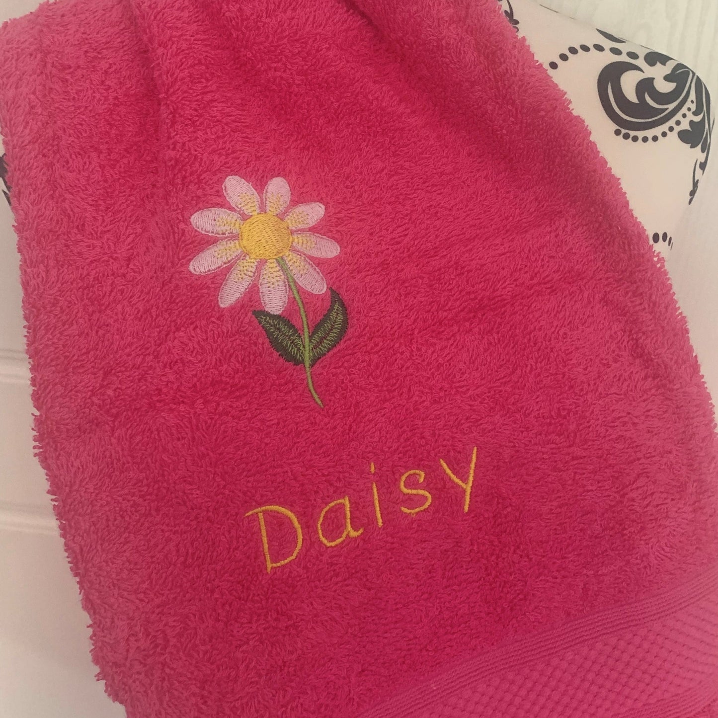 Daisy Towel - Personalised - Cool Beans Embroidery & Personalisation