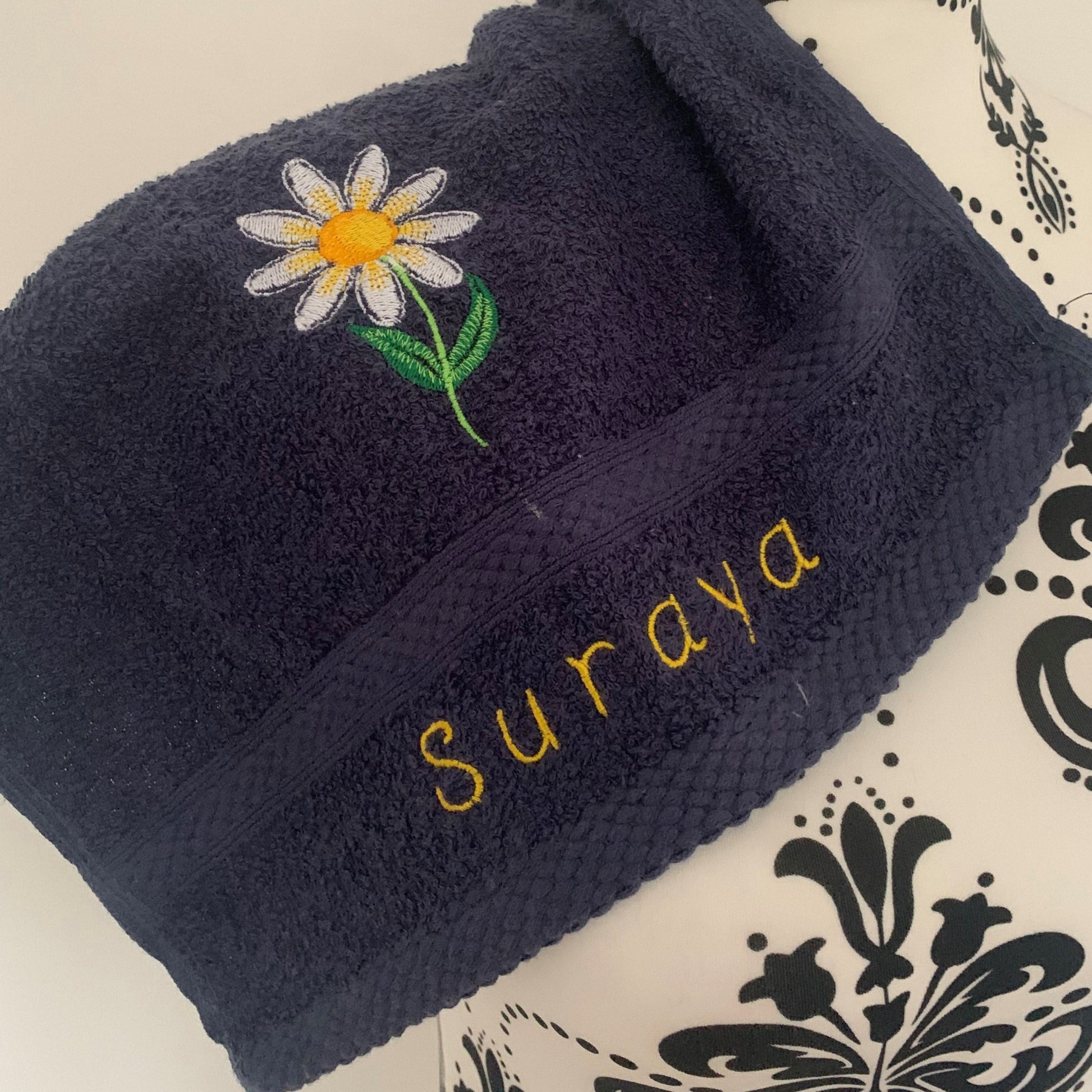 Daisy Towel - Personalised - Cool Beans Embroidery & Personalisation