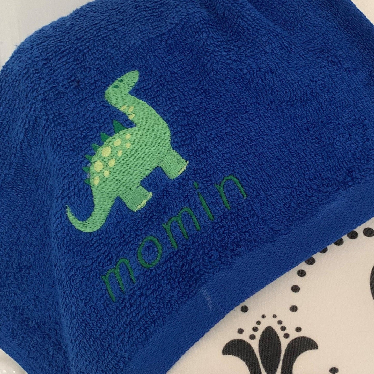 Dinosaur (Green) Towels - Personalised - Cool Beans Embroidery & Personalisation