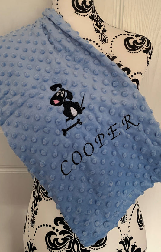 Pet Bubble Blanket - Dog & Bone - Personalised - Cool Beans Embroidery & Personalisation