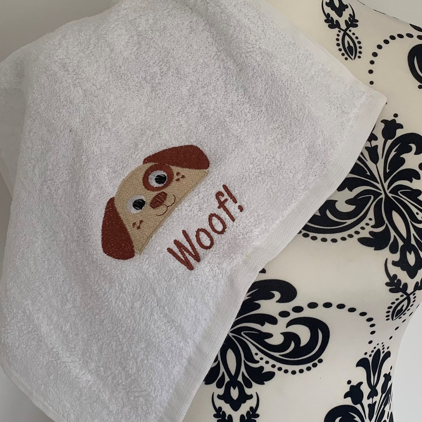 Dog Towels - Dog Head - Personalised - Cool Beans Embroidery & Personalisation