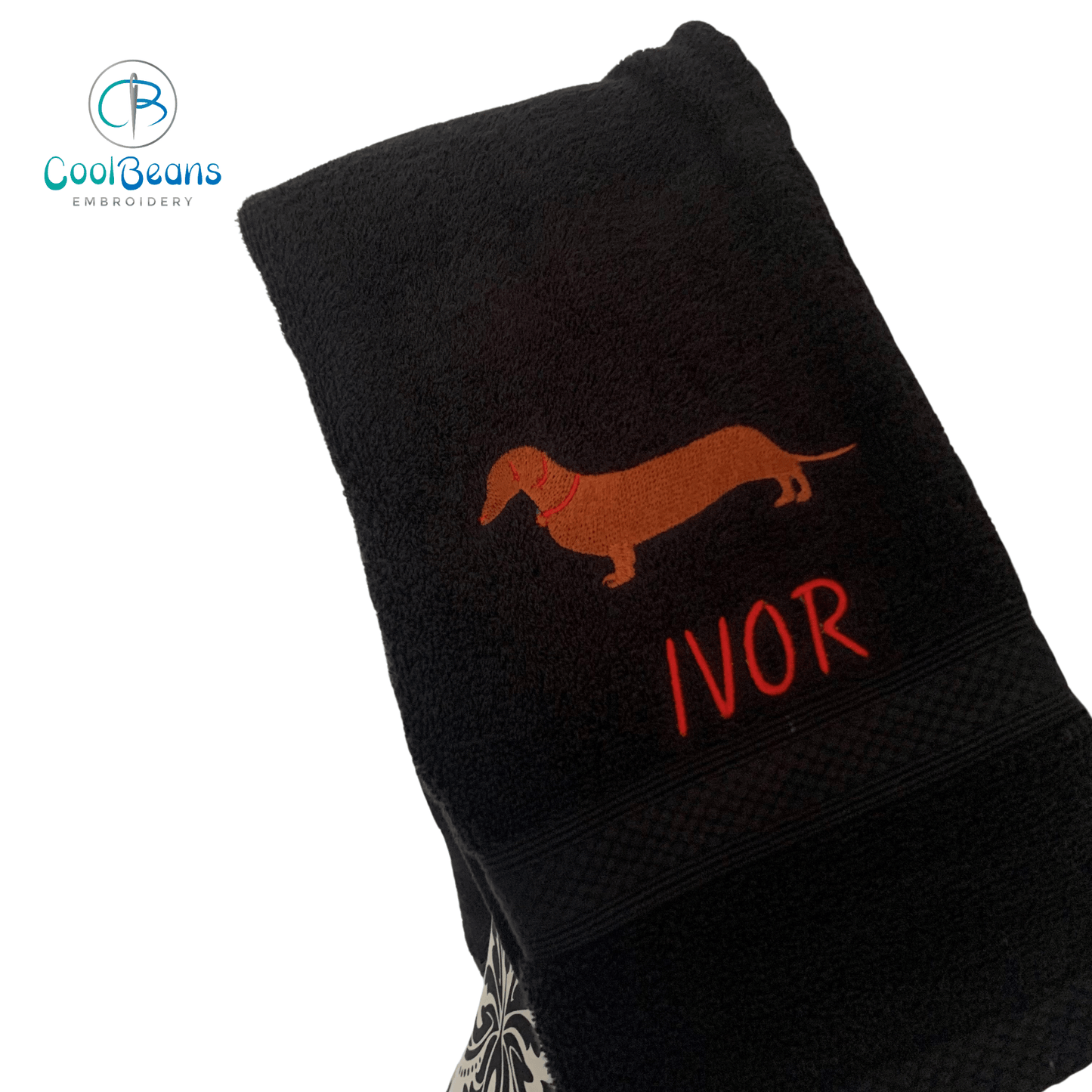 Dog Towels - Dachshund - Personalised