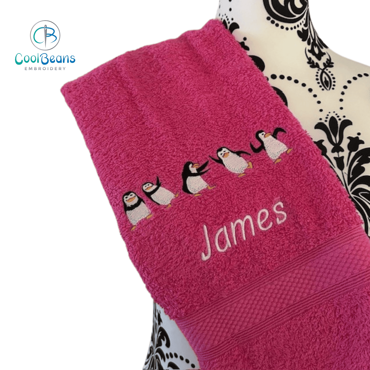 Penguins Dancing Towels - Personalised