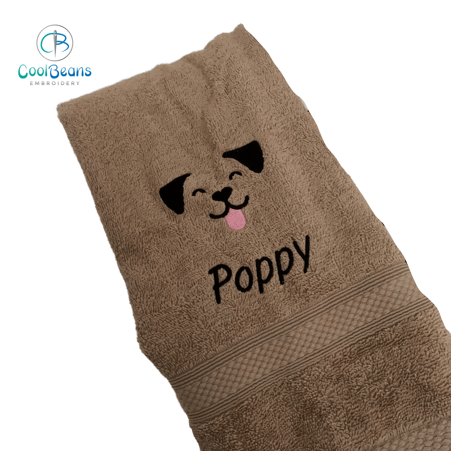 Dog Towels - Dog Face - Personalised
