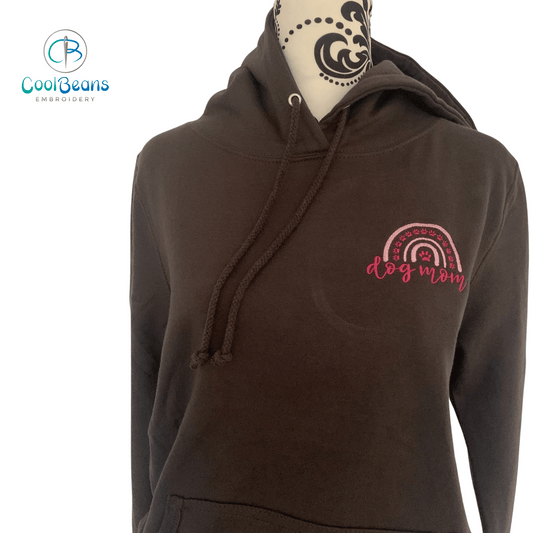 Dog Mom Embroidered Personalised Hoodie