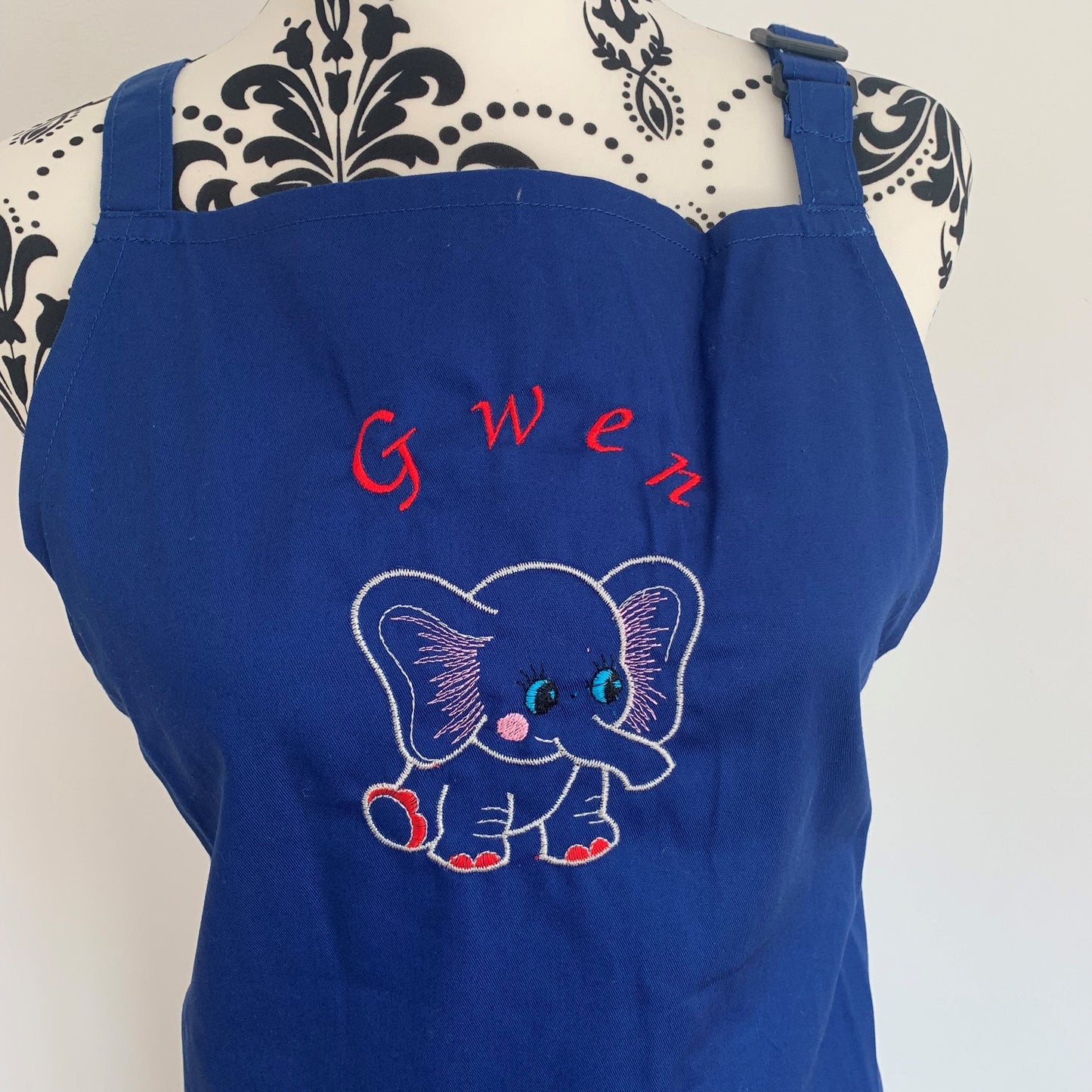 Apron - Elephant Embroidered - Personalised