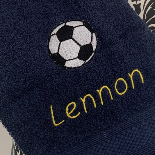 Football Gym Towel - Personalised - Cool Beans Embroidery & Personalisation