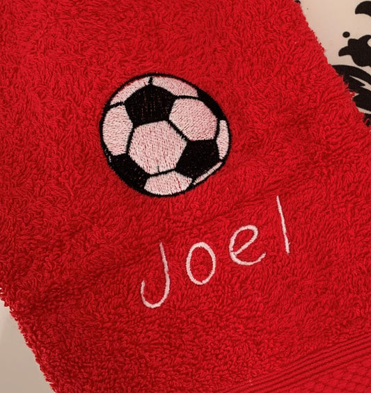 Football Towel - Grommet & Hook - 550gsm - Personalised - Cool Beans Embroidery & Personalisation