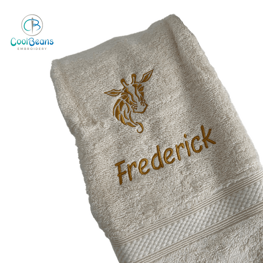 Giraffe Head Towels - Personalised