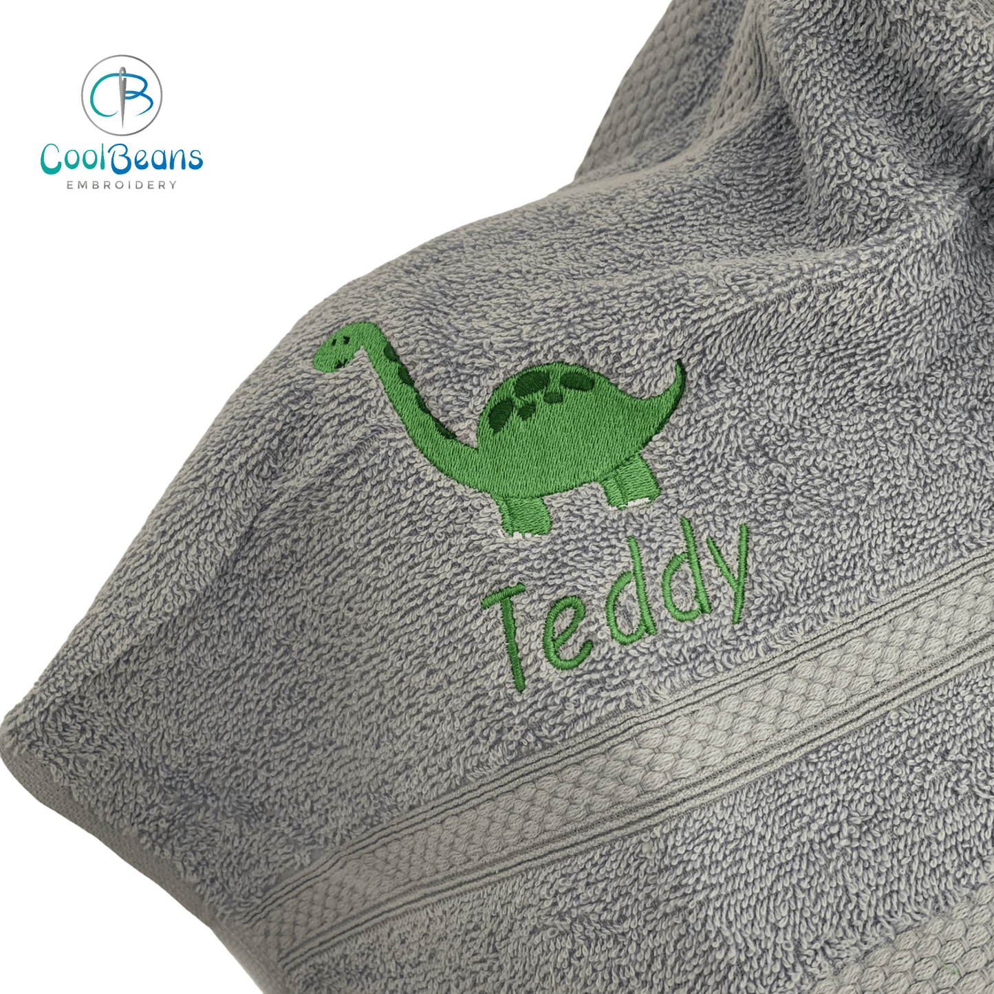 Dinosaur (Green) Towels - Personalised