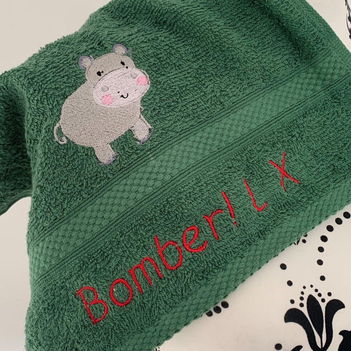 Hippo Towels- Personalised - Cool Beans Embroidery & Personalisation