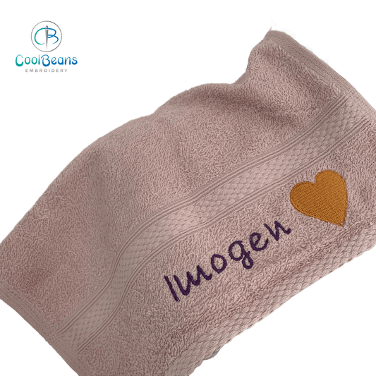 Heart Towels - Personalised - Cool Beans Embroidery & Personalisation