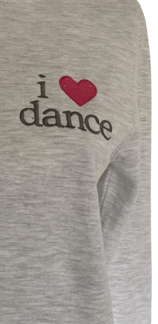 I Heart Dance Embroidered Personalised Children's Sweatshirt