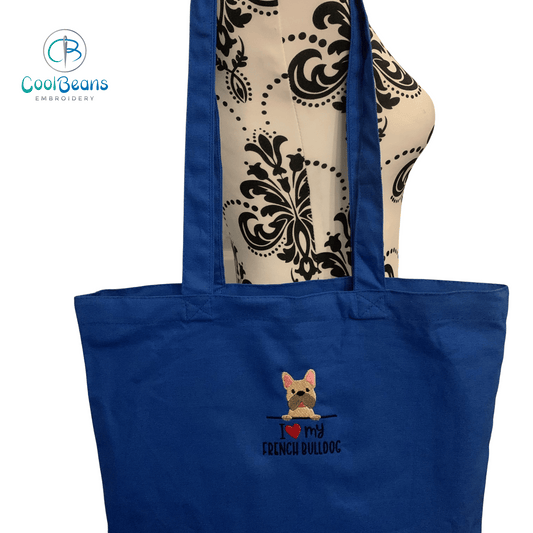 French Bulldog Dog Tote / Shopper Bag - Personalised - Collie