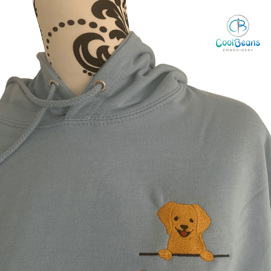 Golden Retriever Dog Embroidered Personalised Hoodie