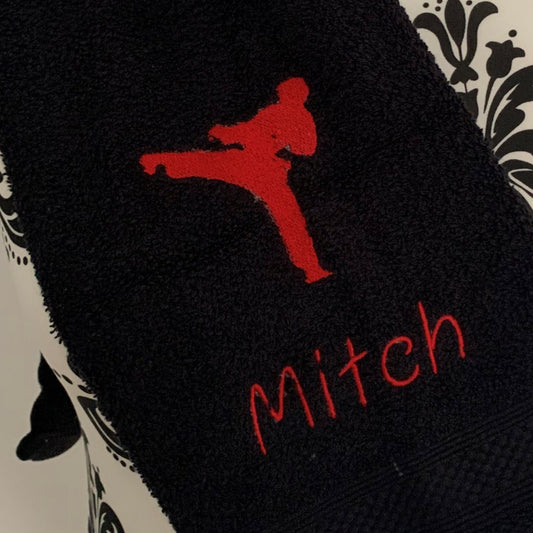 Karate Gym Towel - Personalised - Cool Beans Embroidery & Personalisation