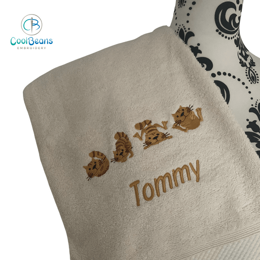 Cat Towels - Kittens / Cats - Personalised