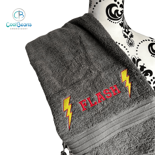 Lightening Strikes Towels - Personalised