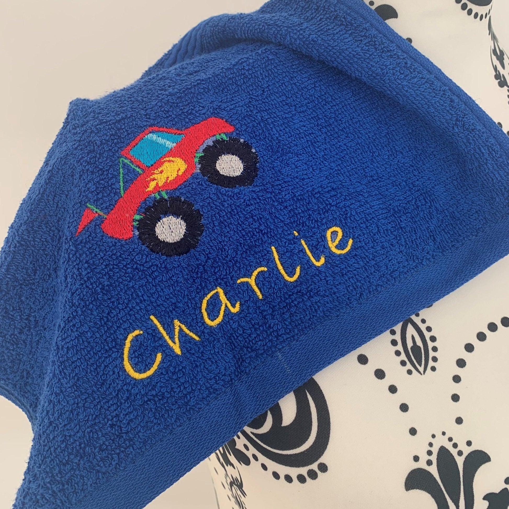 Monster Truck Towels - Personalised - Cool Beans Embroidery & Personalisation