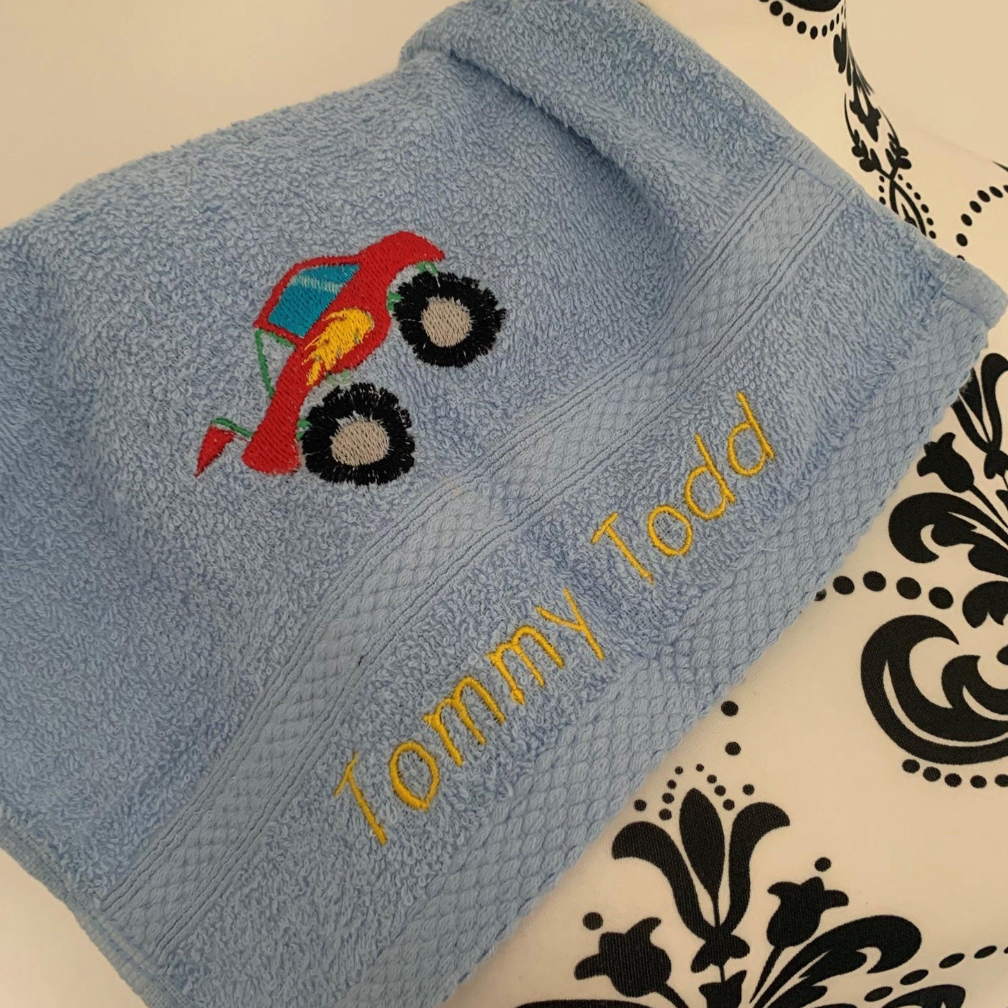 Monster Truck Towels - Personalised - Cool Beans Embroidery & Personalisation