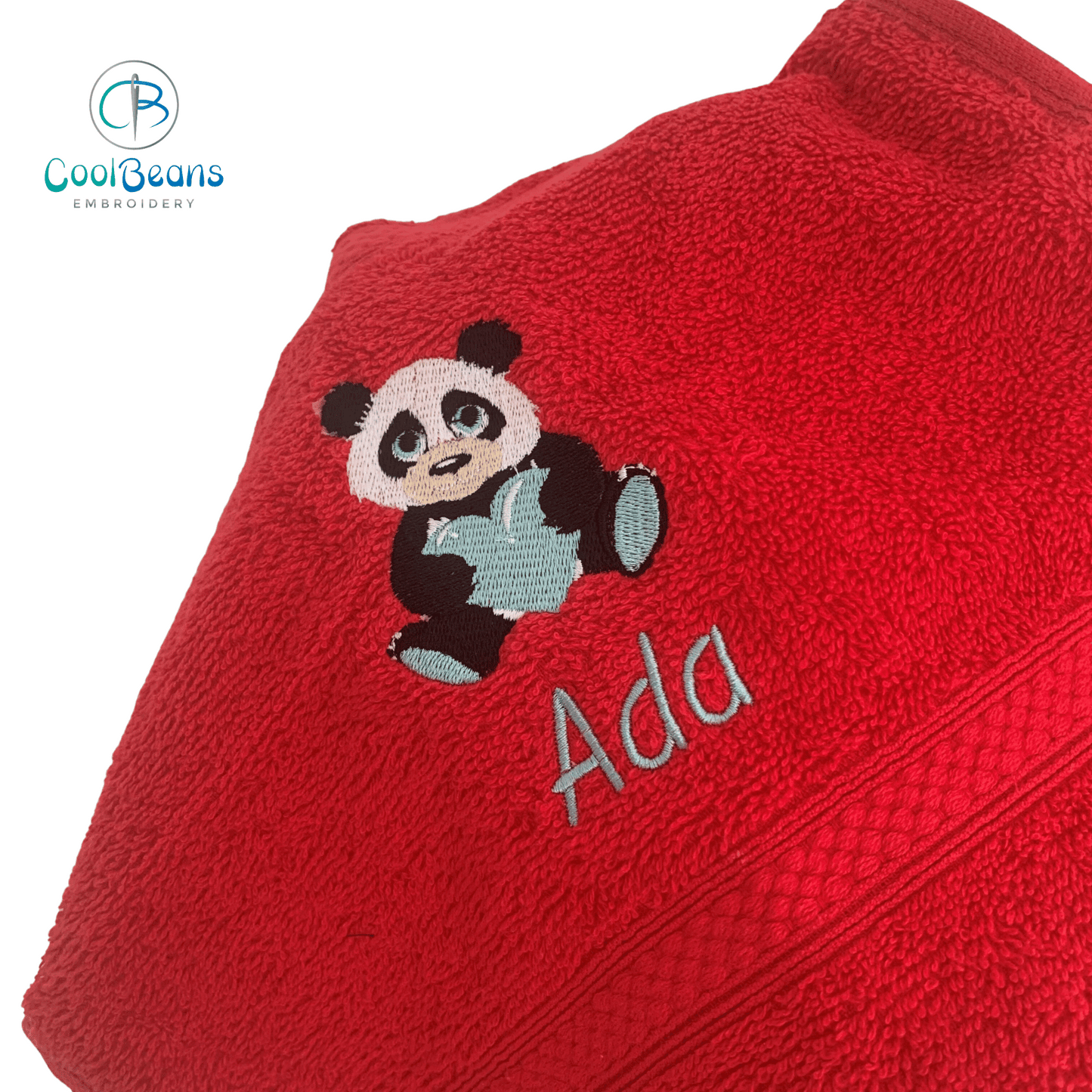 Panda - Towels - Personalised - Cool Beans Embroidery & Personalisation