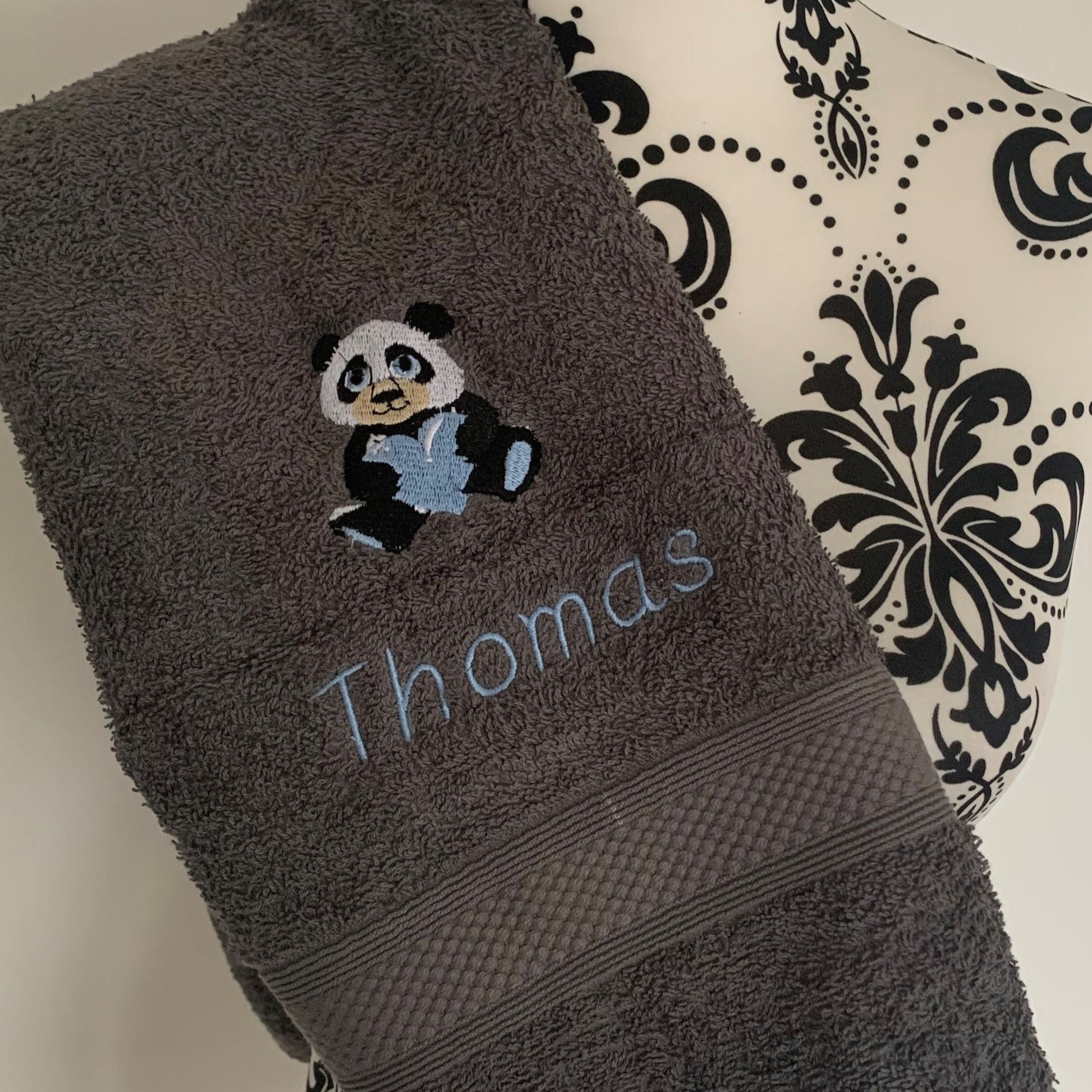 Panda - Towels - Personalised - Cool Beans Embroidery & Personalisation