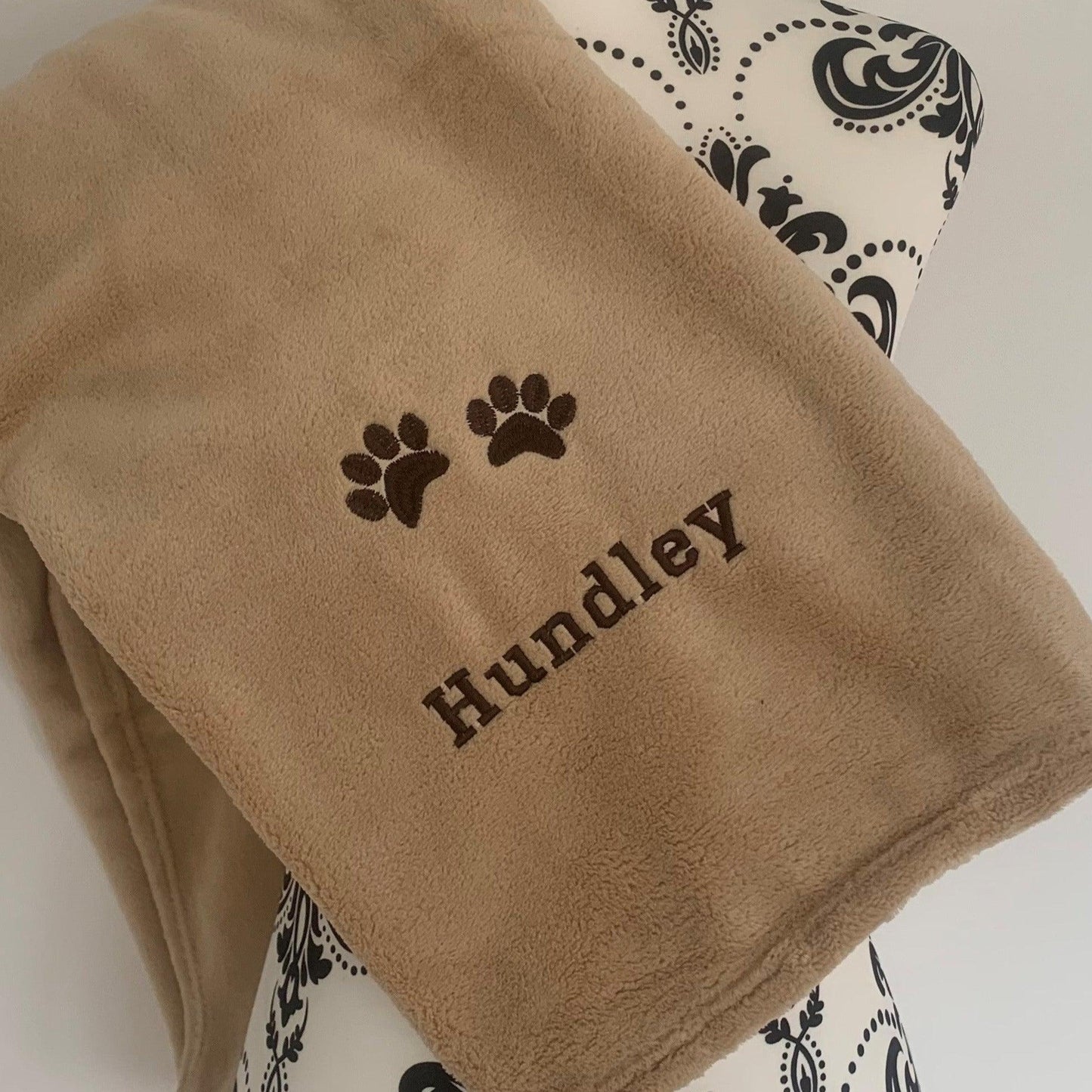 Pet Fleece Blanket - Paw Prints - Personalised - Cool Beans Embroidery & Personalisation