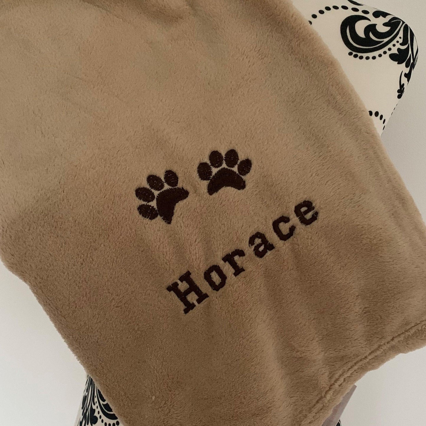 Pet Fleece Blanket - Paw Prints - Personalised - Cool Beans Embroidery & Personalisation