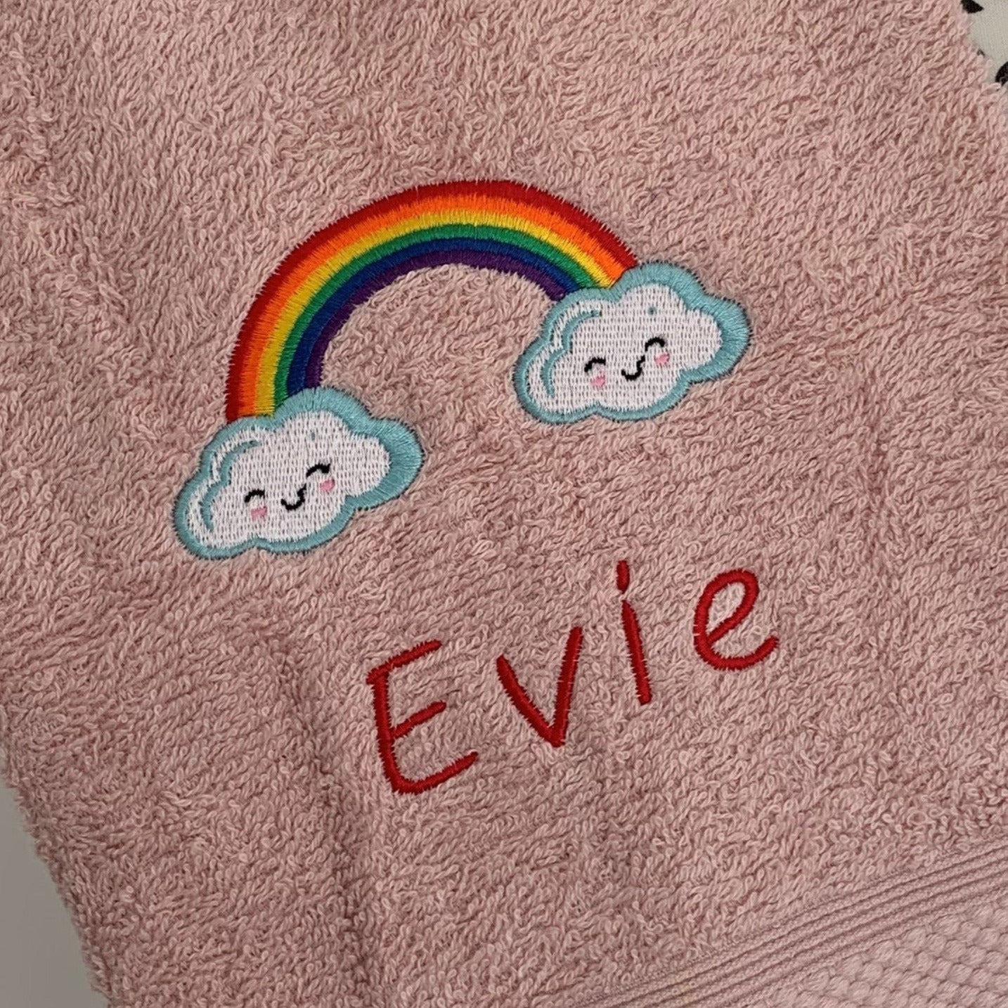 Rainbow Clouds - Kids Large Fleece Blanket - Personalised - Cool Beans Embroidery & Personalisation