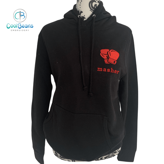 Boxing Gloves Embroidered Personalised Hoodie