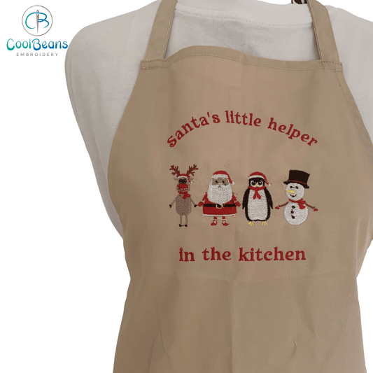 Apron - Christmas Characters - Personalised - Cool Beans Embroidery & Personalisation