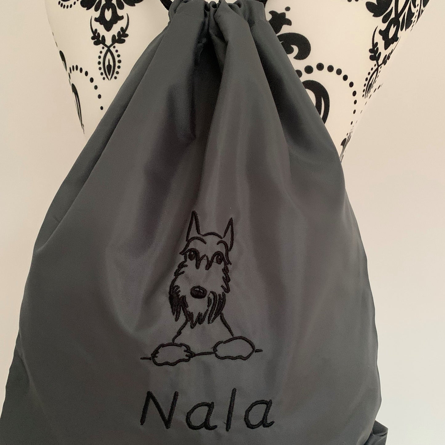 Schnauzer Drawstring Gym Bag - Personalised - Cool Beans Embroidery & Personalisation