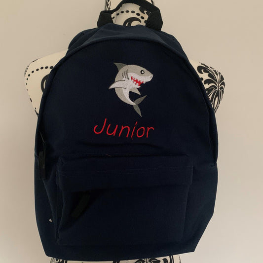 Shark - Rucksack - Personalised - Cool Beans Embroidery & Personalisation