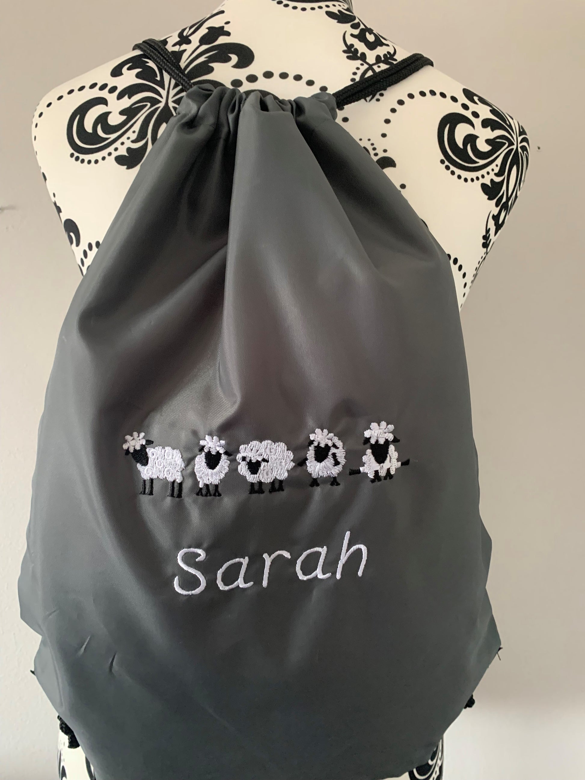 Sheep Drawstring Gym Bag - Personalised - Cool Beans Embroidery & Personalisation