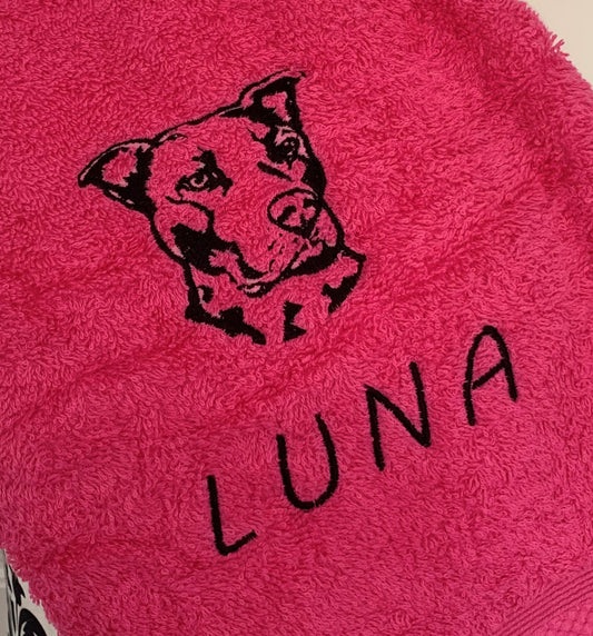 Pet Fleece Blanket - Staffordshire Bull Terrier - Personalised - Cool Beans Embroidery & Personalisation