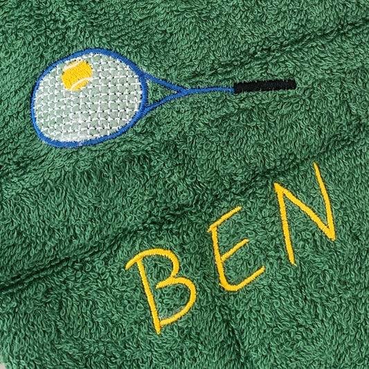 Tennis Towel - Grommet & Hook - 550gsm - Personalised - Cool Beans Embroidery & Personalisation