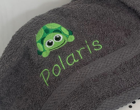 Tortoise A Kids Large Fleece Blanket - Personalised - Cool Beans Embroidery & Personalisation