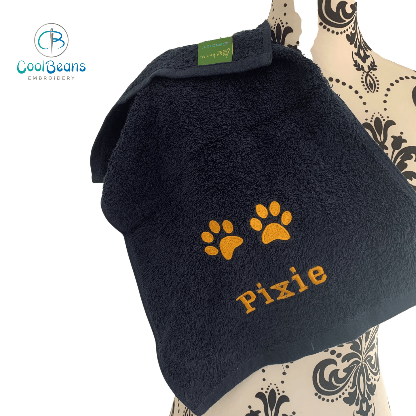 Two Paws Gym Towel - Personalised