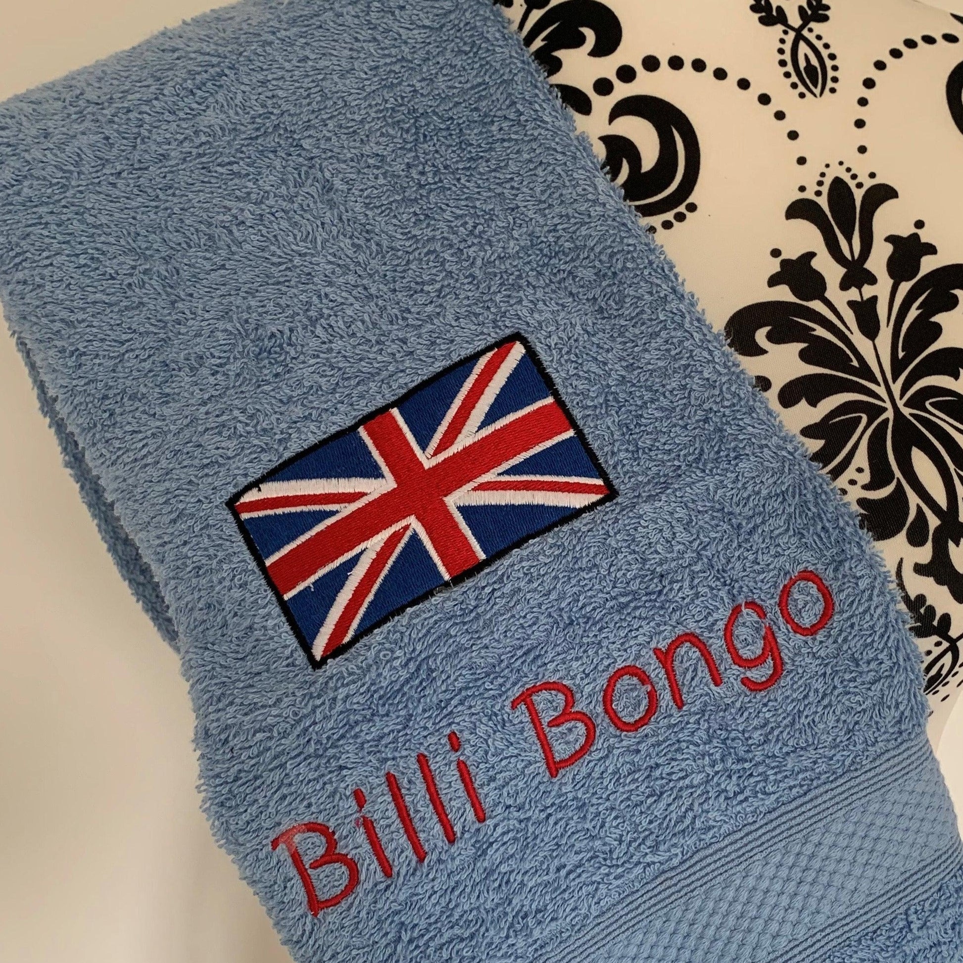 Union Jack Flag Towels - Personalised - Cool Beans Embroidery & Personalisation