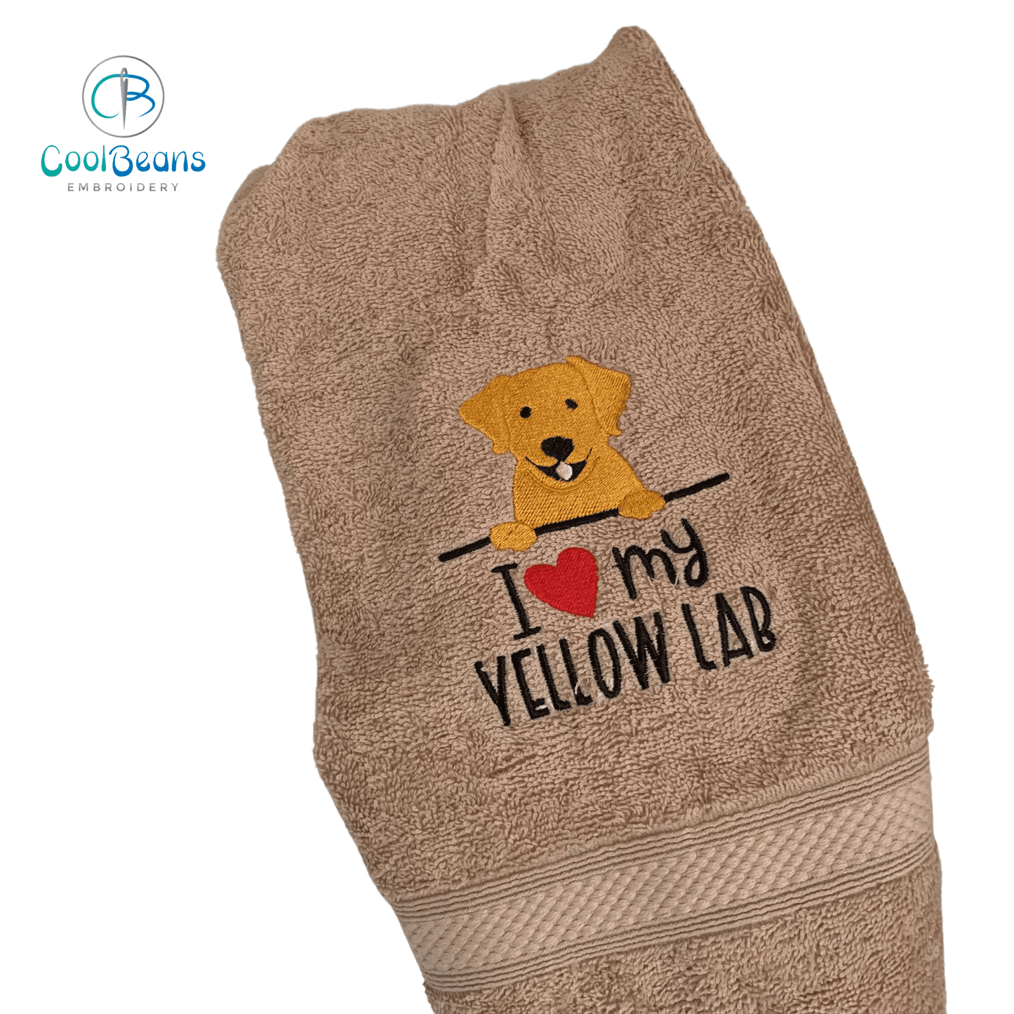 Dog Towels - Yellow Labrador - Personalised