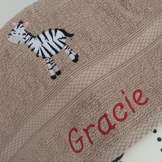 Zebra Canvas Trug - Toy Storage Tub - Personalised - Cool Beans Embroidery & Personalisation