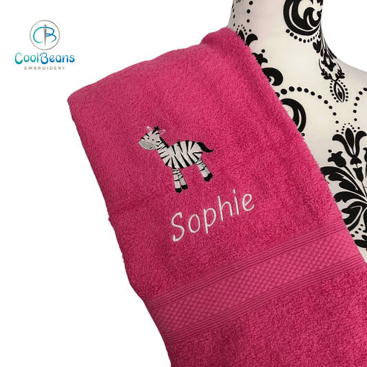 Zebra Towels - Personalised